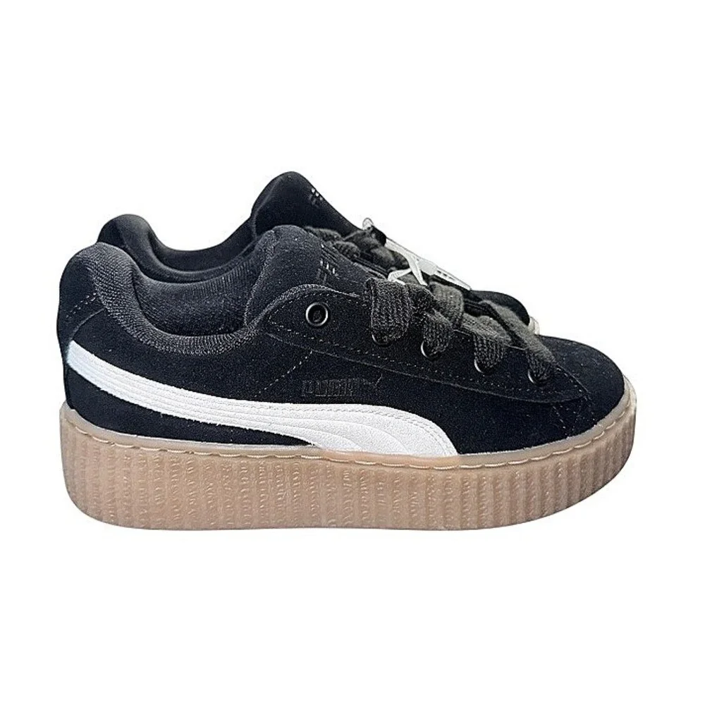Puma Fenty by Rihanna Suede Creeper Black White Gum Platform Womens 6 NEW RARE